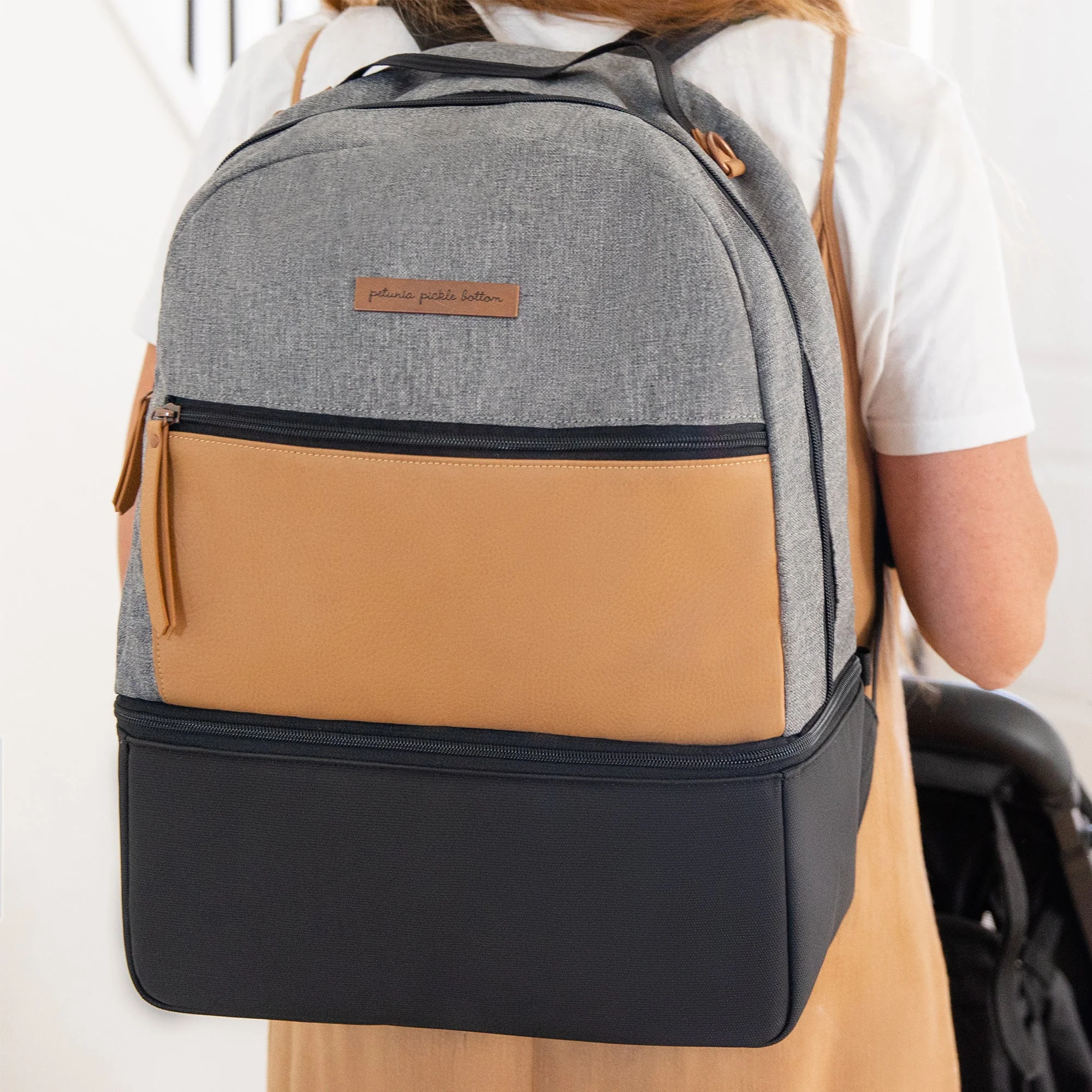 Axis Backpack in Graphite/Camel - Image 4