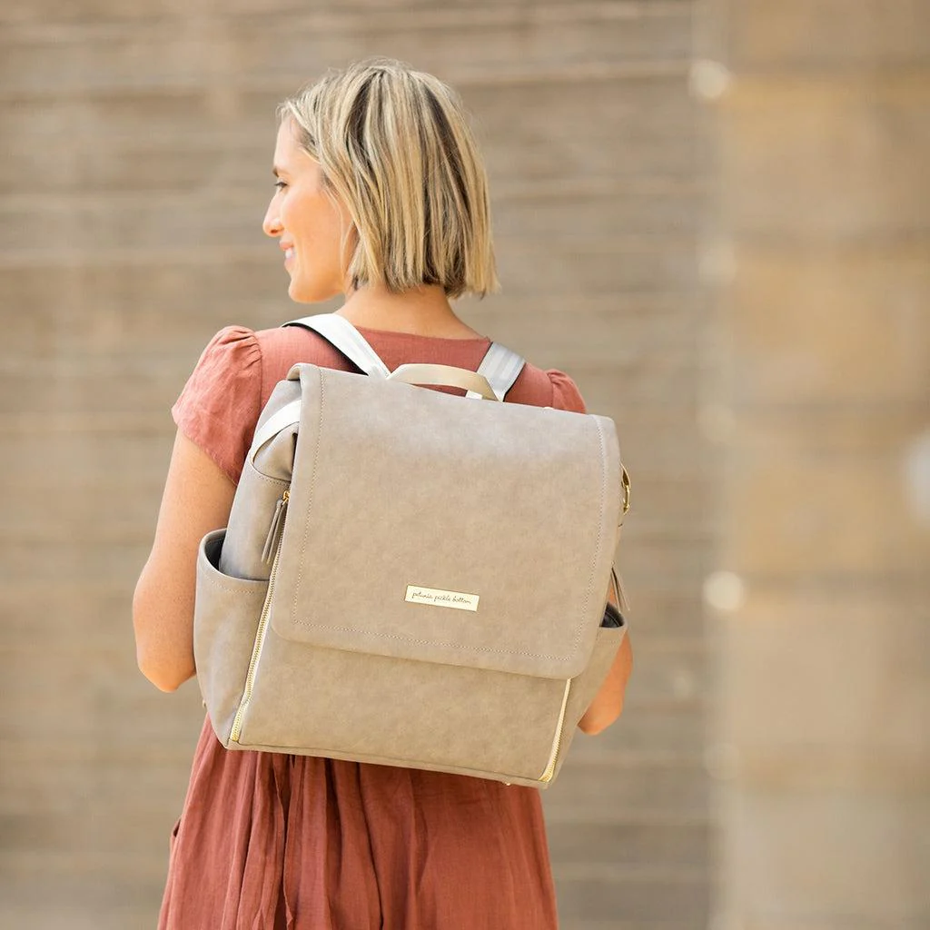 Boxy Backpack in Grey Matte Leatherette - Image 6