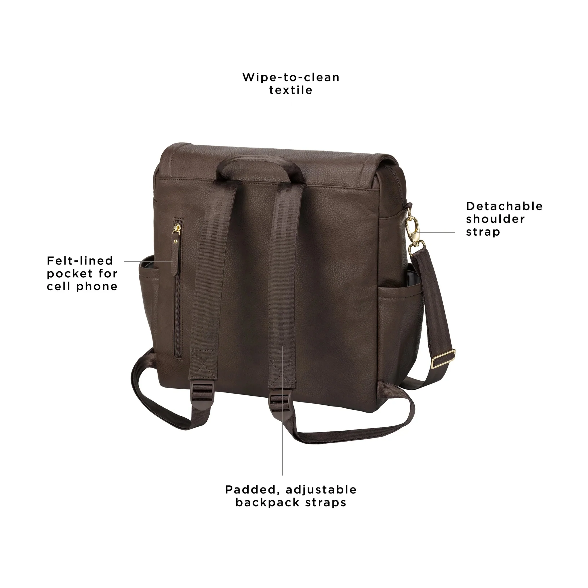 Boxy Backpack in Saddle - Image 4