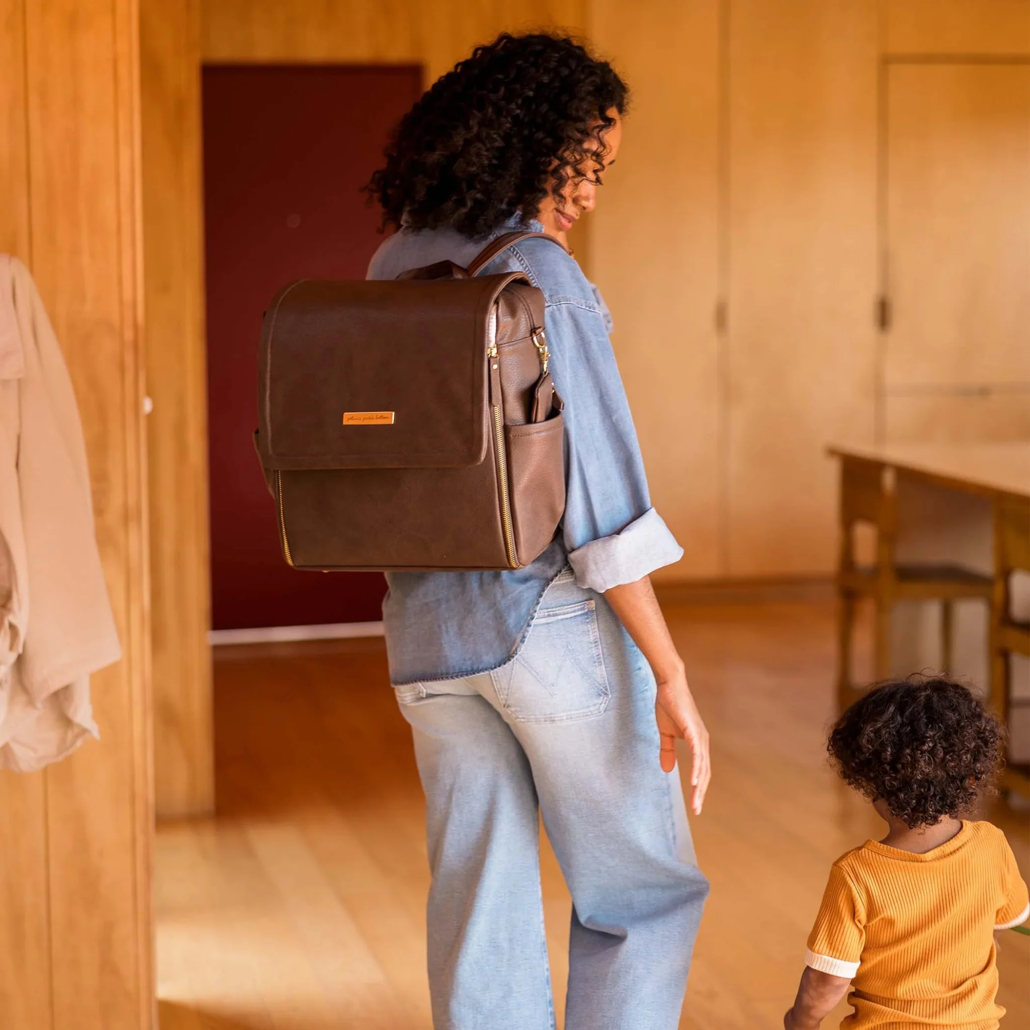 Boxy Backpack in Saddle - Image 7