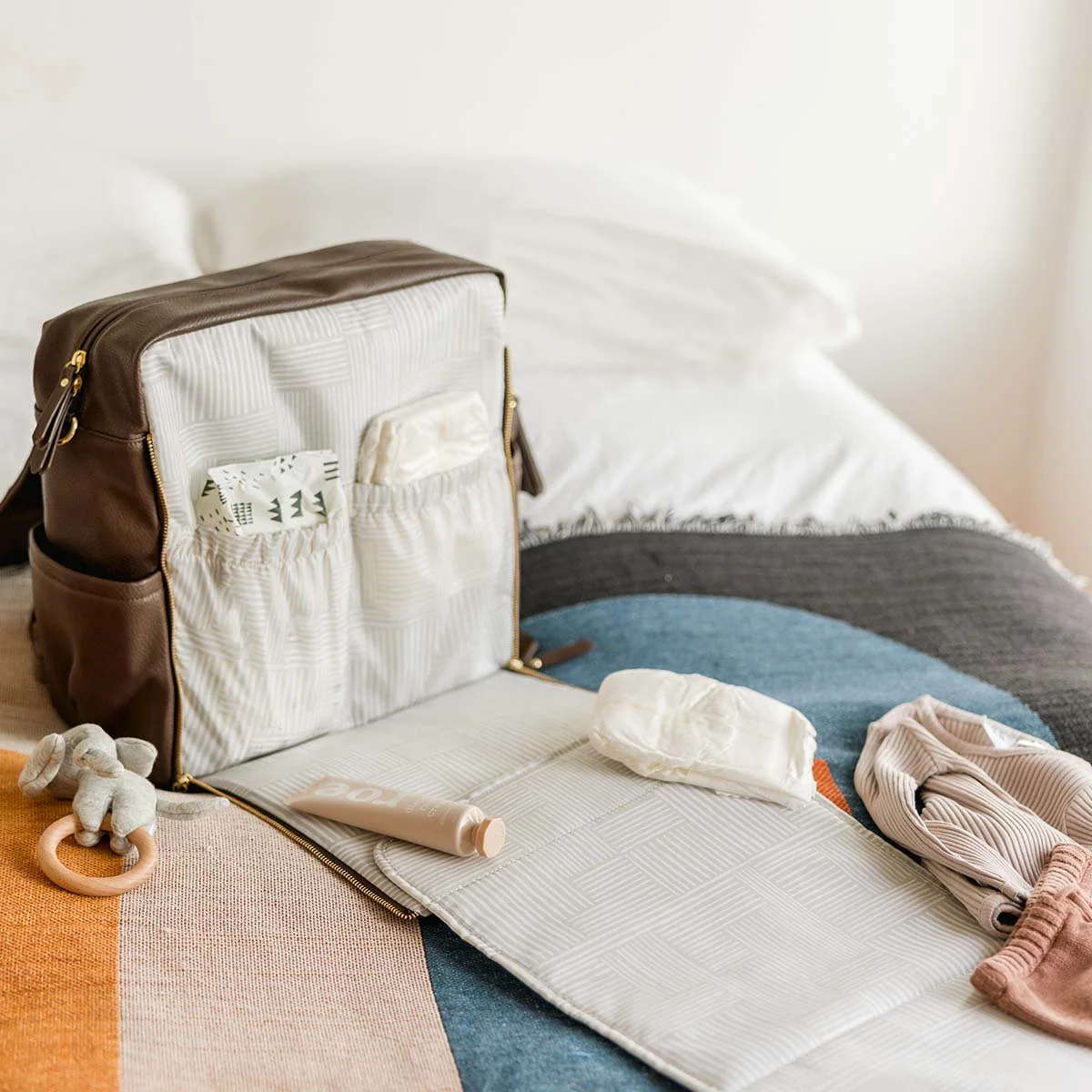 Boxy Backpack in Saddle - Image 8