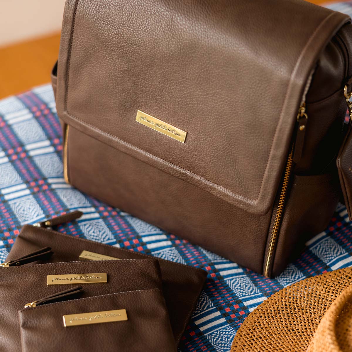 Boxy Backpack in Saddle & Accessory Bundle - Image 4