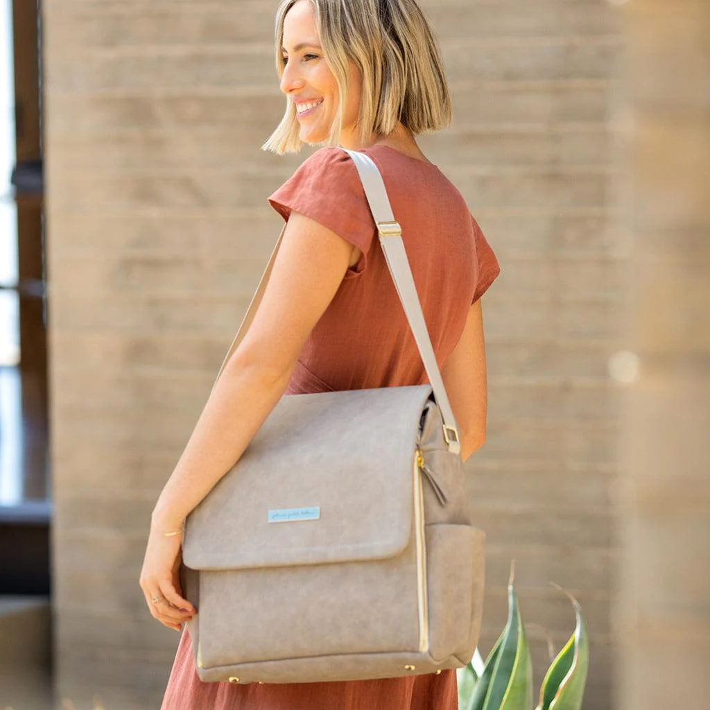 Boxy Backpack in Grey Matte Leatherette - Image 7