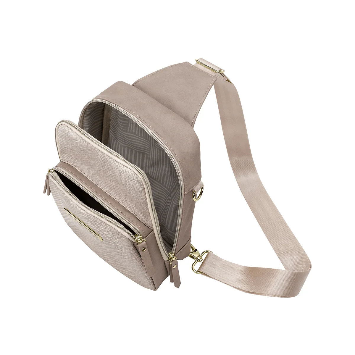 Sync Backpack in Grey Matte Cable Stitch & Criss-Cross Sling Bundle - Image 5